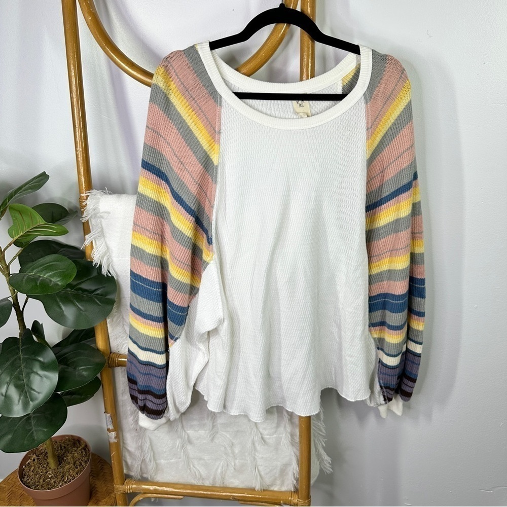 Free People Striped Boho Blouse sz XS